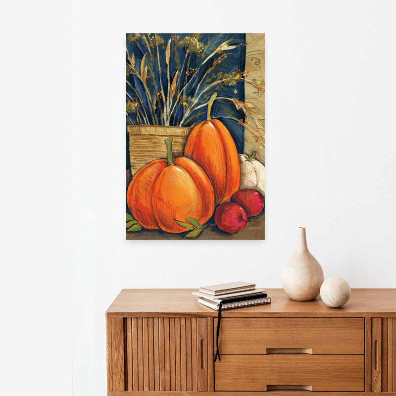 Panier de paille, art automnal contemporain, H 24 po x l 16 po