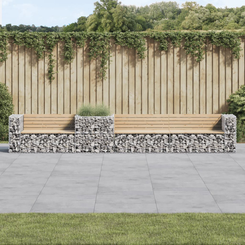 Chanthy Outdoor Bench, Natural Pine