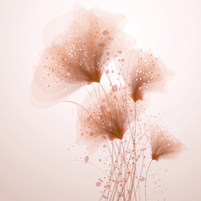 Adaobi, fond avec fleurs sur toile par Magnolja