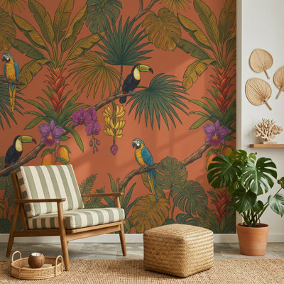 Décoration murale amovible rétro Vintage Tropical