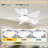 32" Flush Mount Low Profile Ceiling Fan With Light And Remote/app Control-1851593791-1851593767