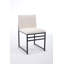 Ensemble de 2 chaises de salle à manger modernes, coussins et dossier rembourrés en lin avec supports en fer minimalistes-1868970842