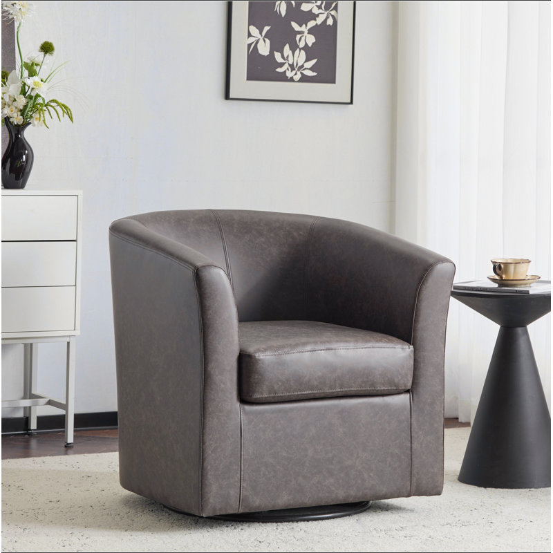 Fauteuil demi-tonneau Wilmore, Brun