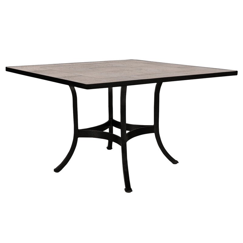 Outdoor Square Dining Table, Carbon Black, Summit Gray