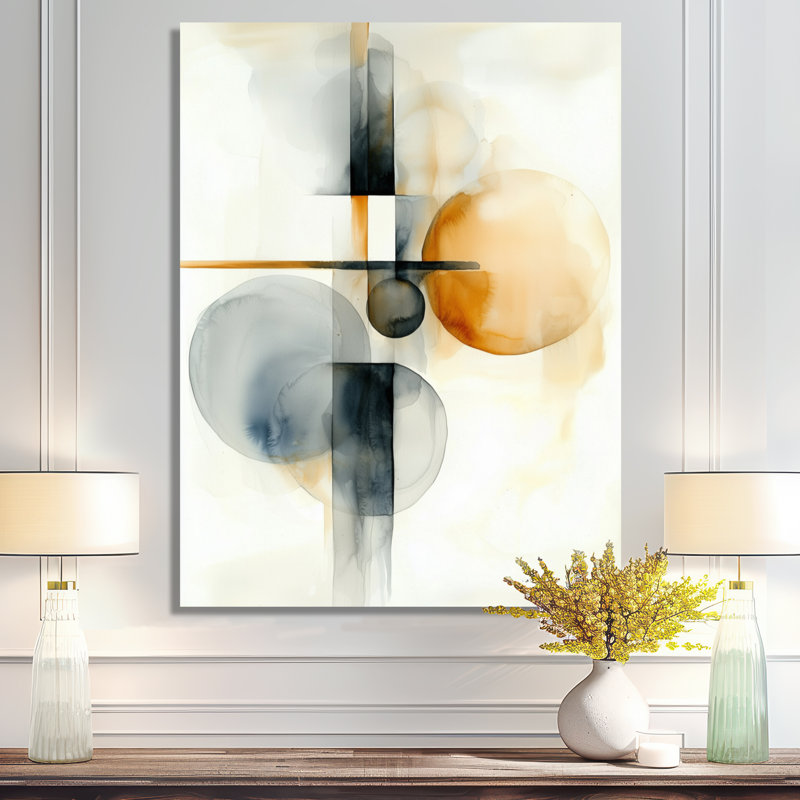 Abstract Suprematism Balance With Forms II - Modern Metal Decor, Abstract Suprematism Metal Print, 32" H x 24" W x 0.84" D