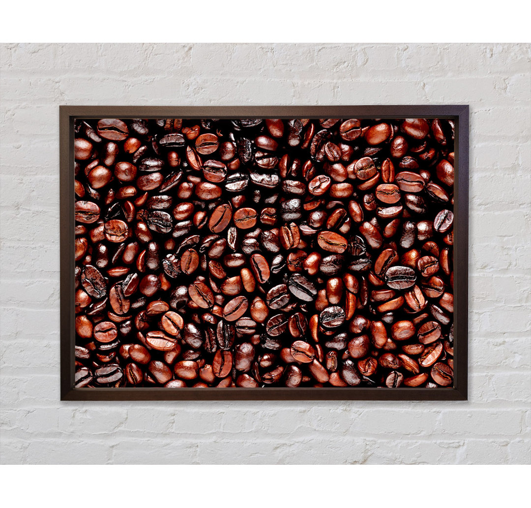 Just Coffee Beans - Einzelner Bilderrahmen Kunstdrucke auf Leinwand