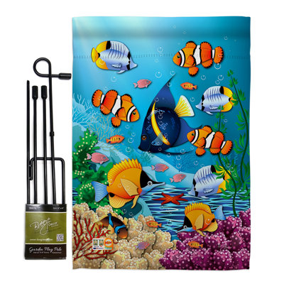 Mélange de polyester à 2 côtés 18,5 x 13 po life impressions ensemble de drapeau