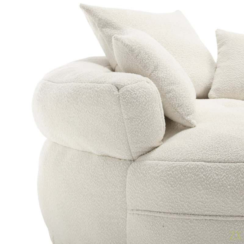 Canapé-lit simple Chenille, Beige Boucle