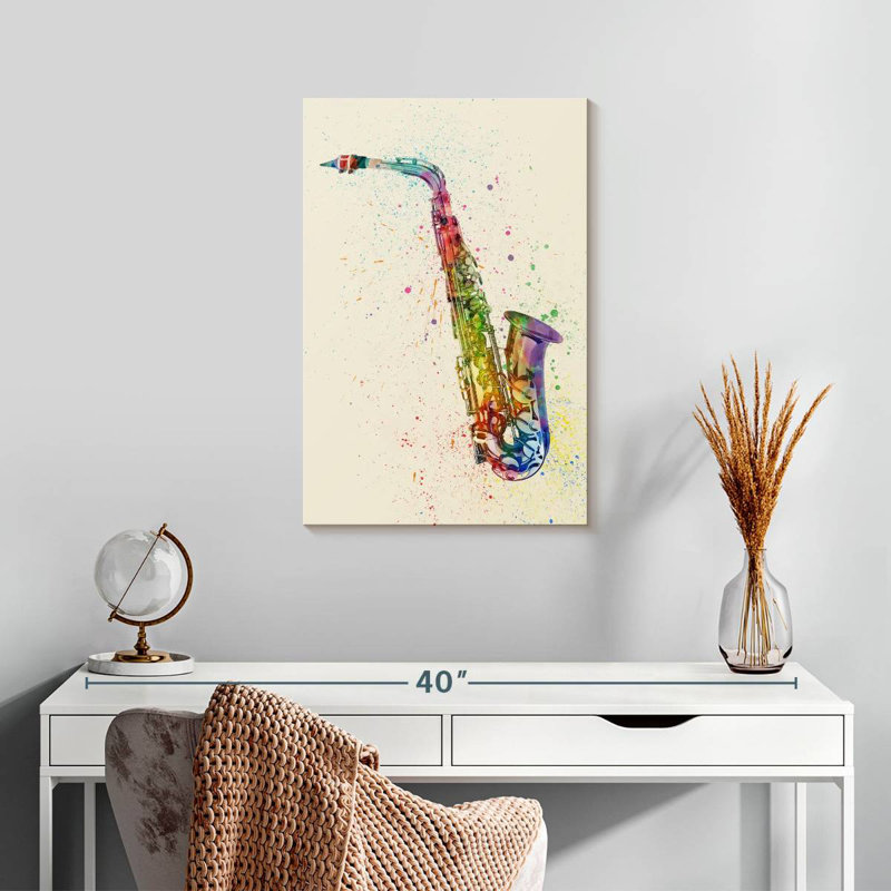 Abarca Saxophone Abstract I, 24" H x 16" W