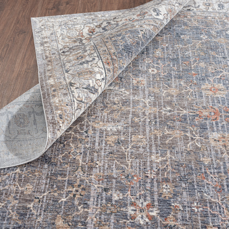 6 Oriental Area Rug in Gray, Rectangle 8'6" x 11'6"