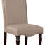 Ensemble de 2 chaises d'appoint en tissu Perchium espresso / beige