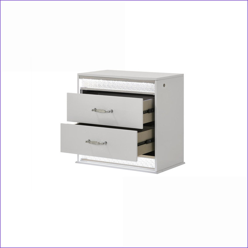 Table de chevet 2 tiroirs Glam