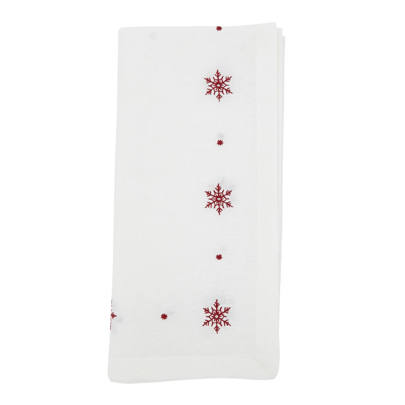 Zuzanna Collection 100% Cotton No Pattern Square Napkin, White