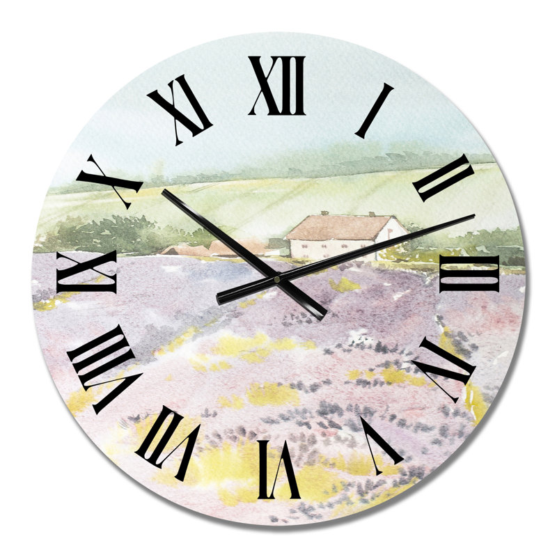 Horloge murale très grande, Moyen, Rose/vert