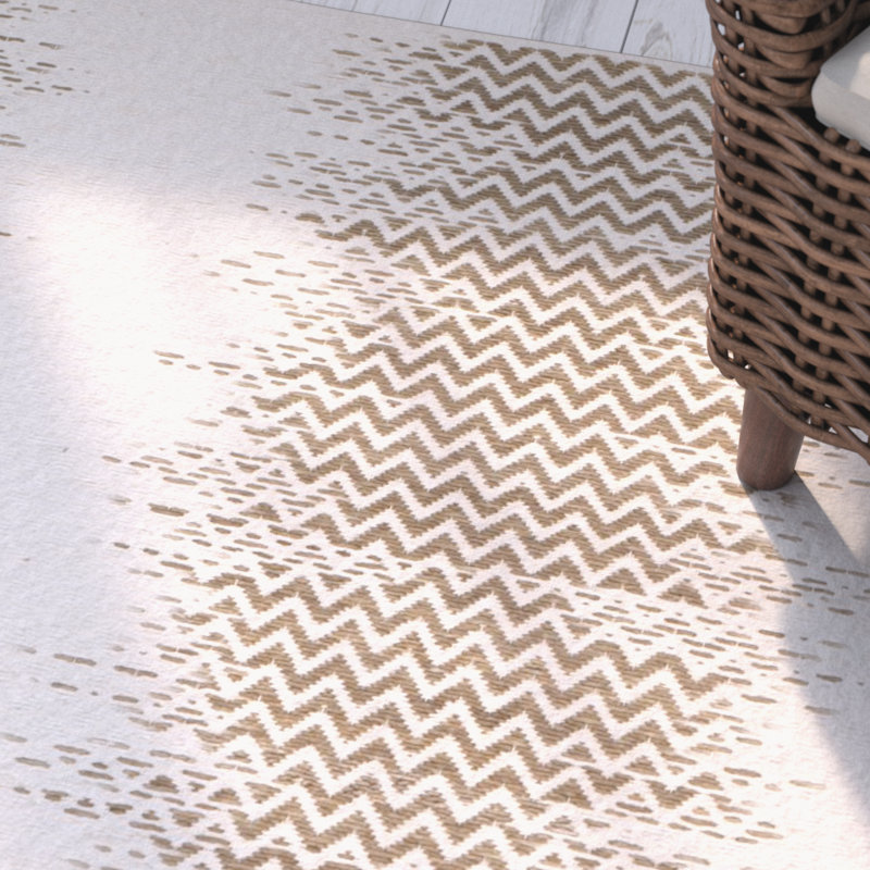 Tapis en coton à chevrons Hartington, Rectangle 8 pi x 10 pi