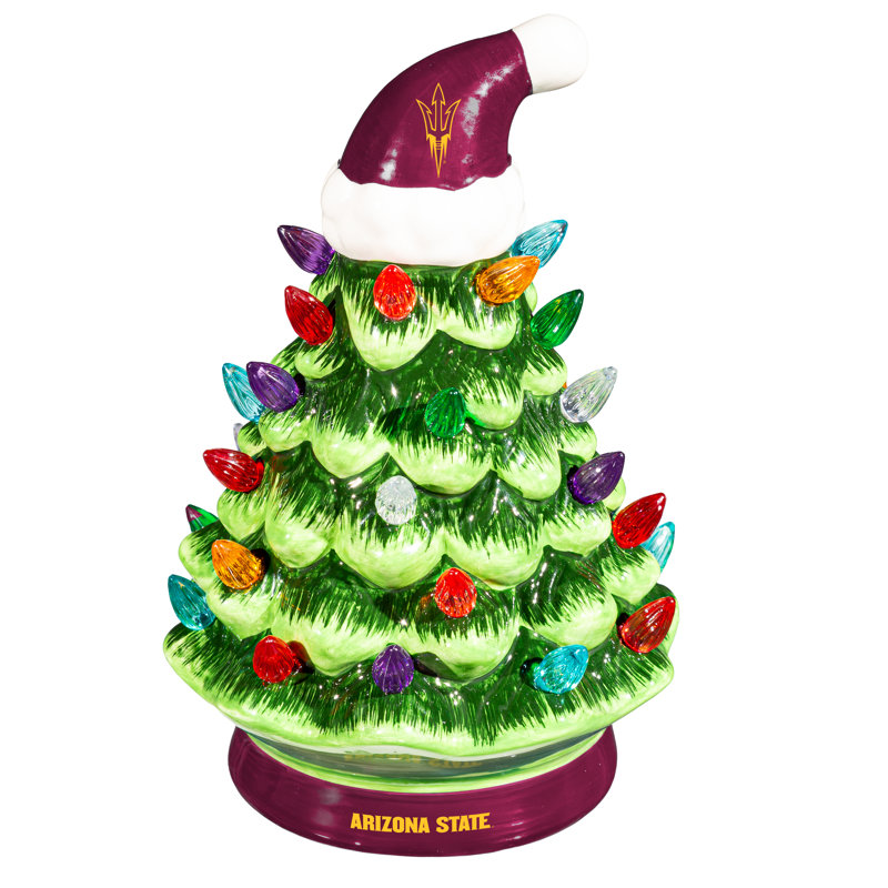 Sapin de Noël en céramique DEL de 20 cm de l'Université d'État de l'Arizona