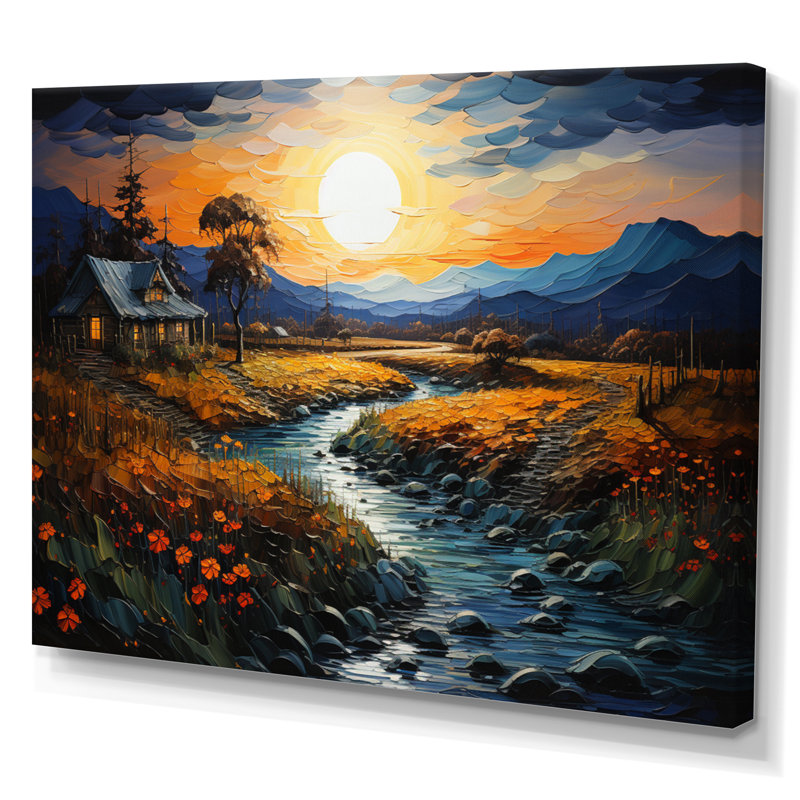 «Rustic Retreat In The On», reproduction sur toile, H 34 po x l 44 po, Toile tendue