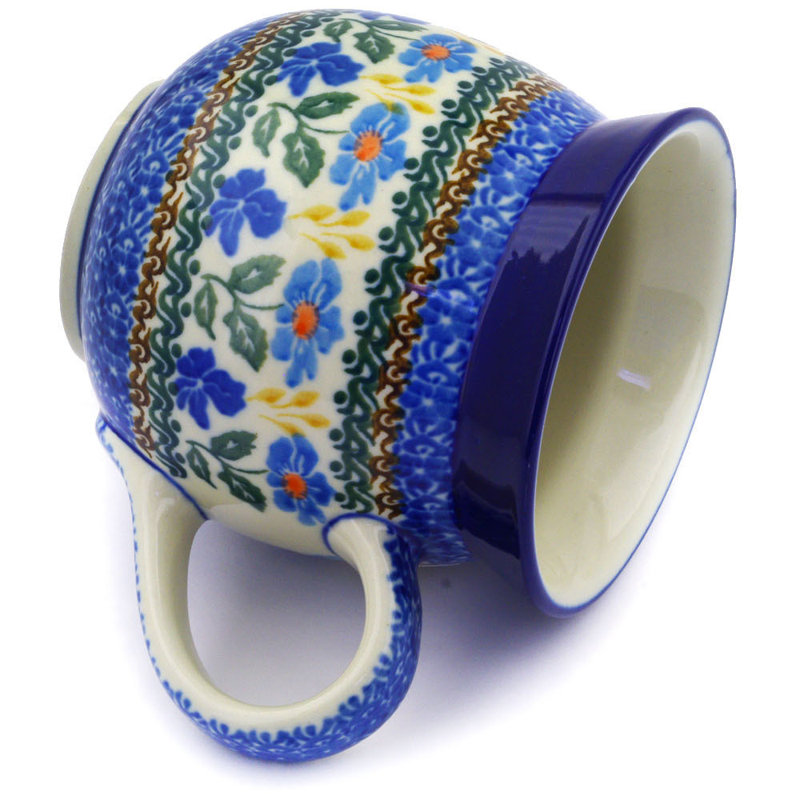 Grande tasse à bulles en grès 12 oz - French Forget-Me-Nots, 16