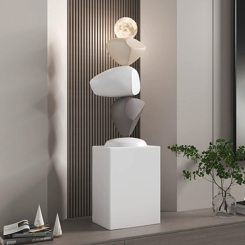 Faîteau en bois manufacturé moderne en résine, H 48,82 po x l 14,57 po x P 9,45 po, Brun