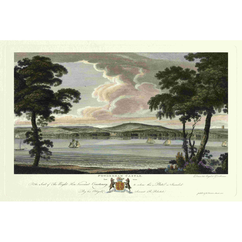 Château de Powderham, H 8 po x l 12 po