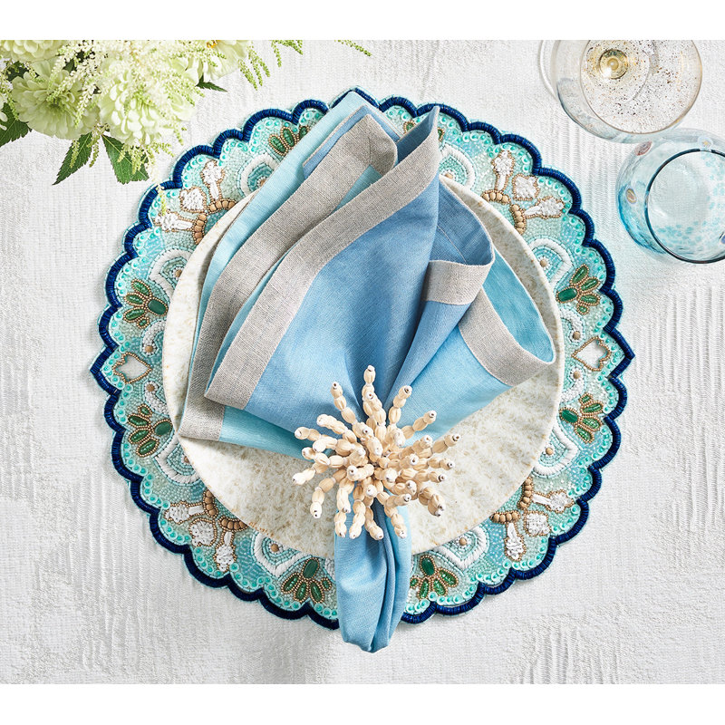 Reed Napkin Ring, Natural/White
