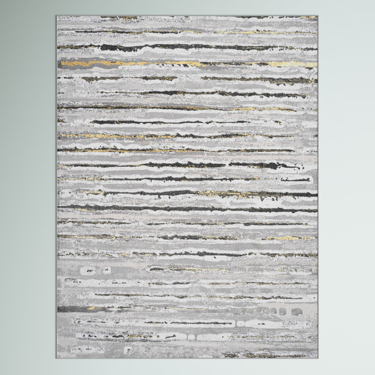 Batten Modern Stripe Gray/Black Rug