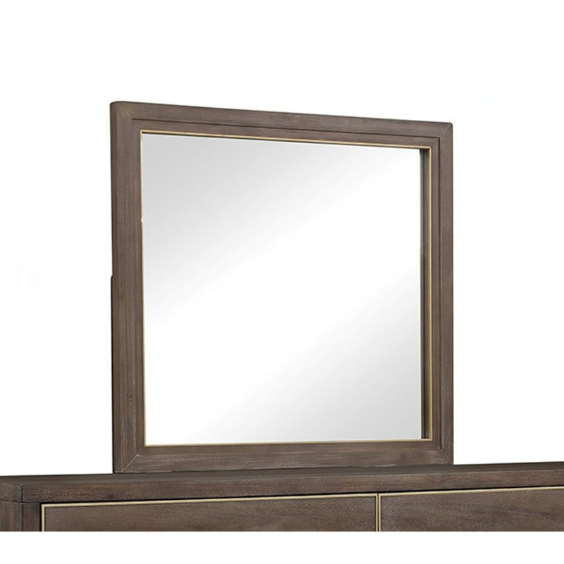 Miroir, aucun assemblage requis, finition noyer sablé