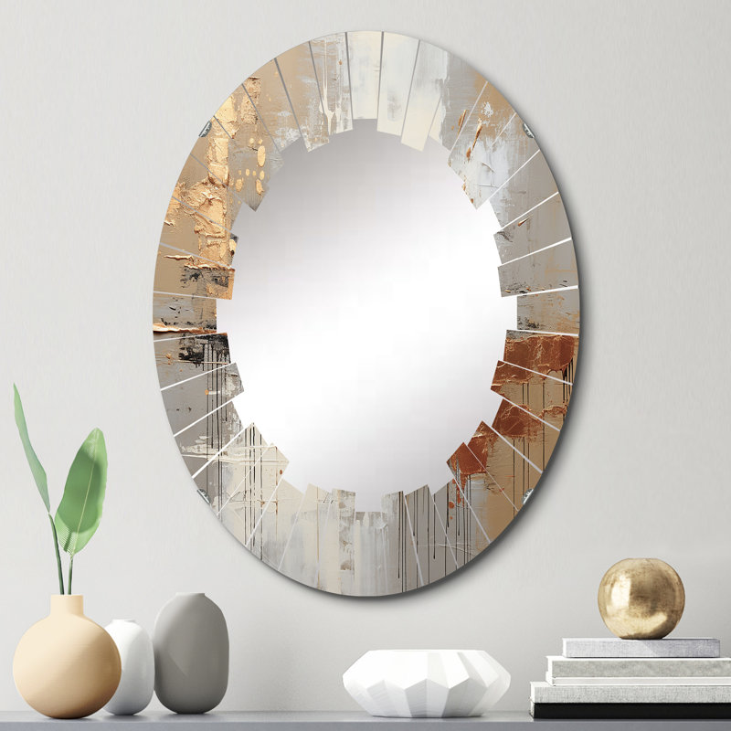 Flanner - Miroir mural moderne ovale, 30 po x 20 po