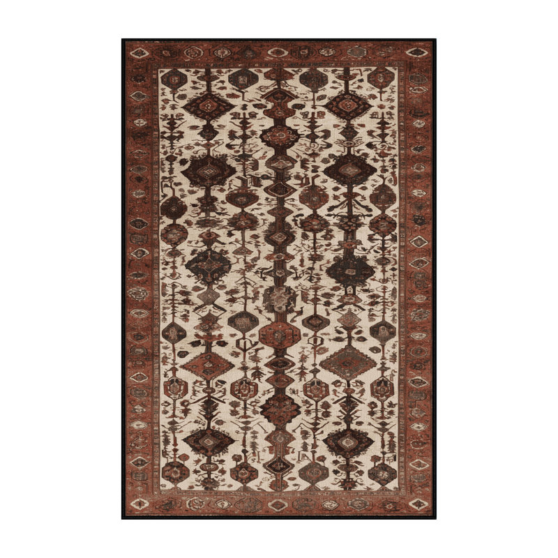 Tapis brun lavable à la machine, Tapis de couloir 2 pi x 5 pi