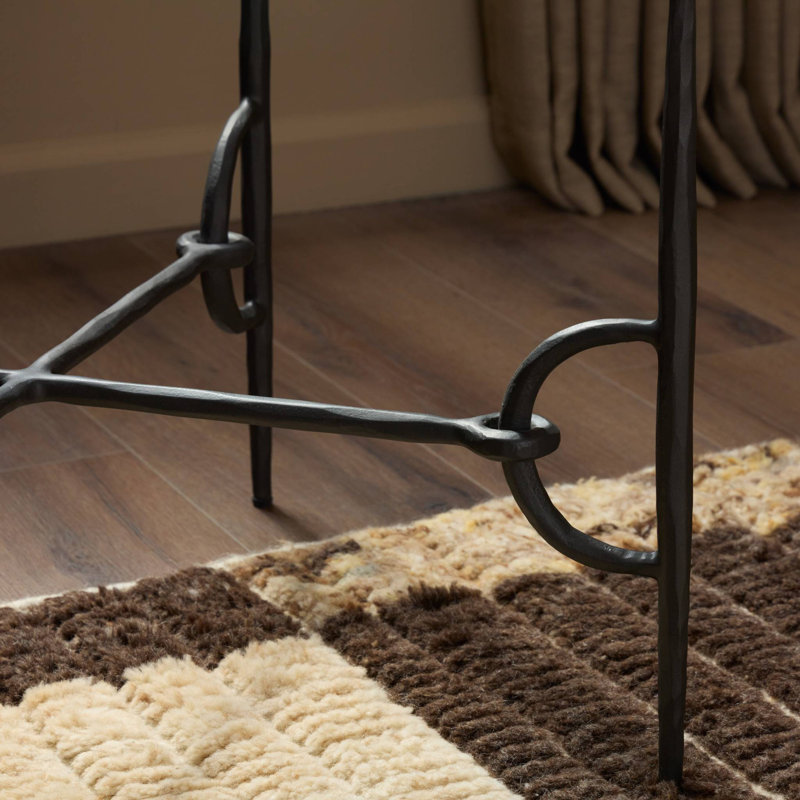 Babylon End Table-Hammered Gunmetal, 20" H x 22"W x 22" D