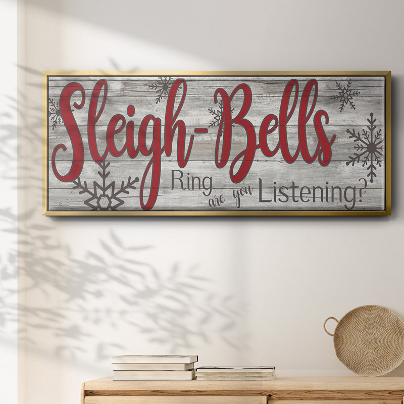 «Sleigh Bells», toile encadrée, H 8 po x l 20 po