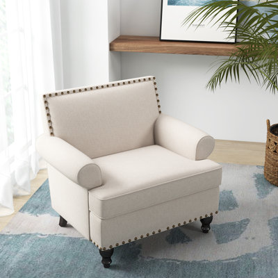 Daro 30'W Upholstered Armchair With Nailhead Trim