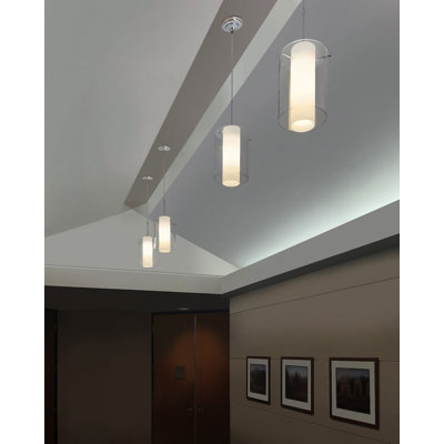 Luminaire suspendu cylindrique simple 1 lumière Rome