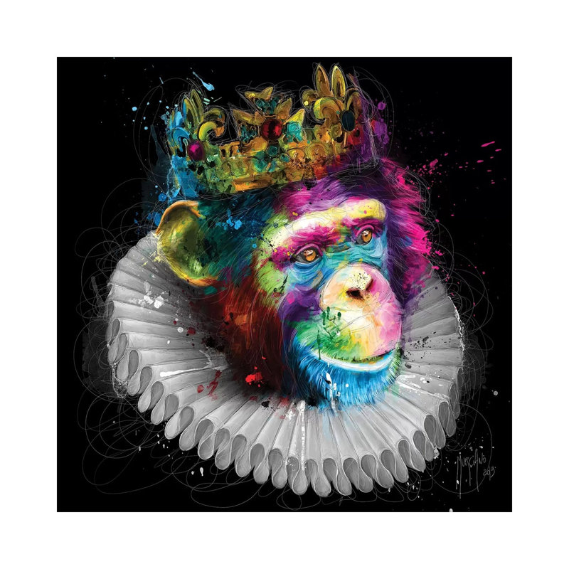 Monking by Patrice Murciano - Wrapped Canvas Painting, 66.04 cm H x 66.04 cm W x 3.175 cm D