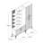 Modern Hall Stand with Metal Legs, White, 59.1 x 78.7 x 13.8 inches | 100% Melamine Coated Particle Board, Thickness: 0.7 inches | Wall-Mountable, Multiple Shelves, Stylish & Functional Entryway Storage Solution-1606424907