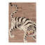 Rug & Kilim’S Contemporary Tiger Pictorial Rug In White And Black Tones