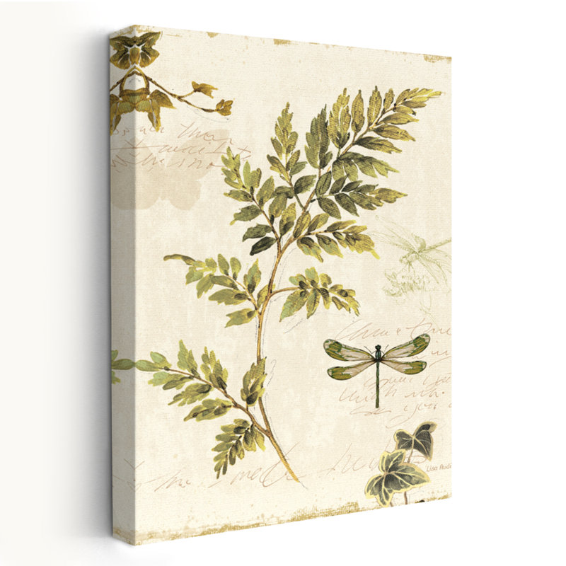 Ivies and Ferns III Crop - Art botanique crème brun et beige, H 36 po x l 24 po