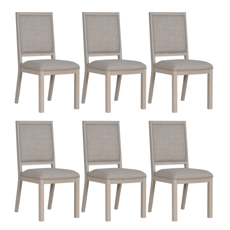Fabric Upholstered Side Chair Soild Wood Dining Chair