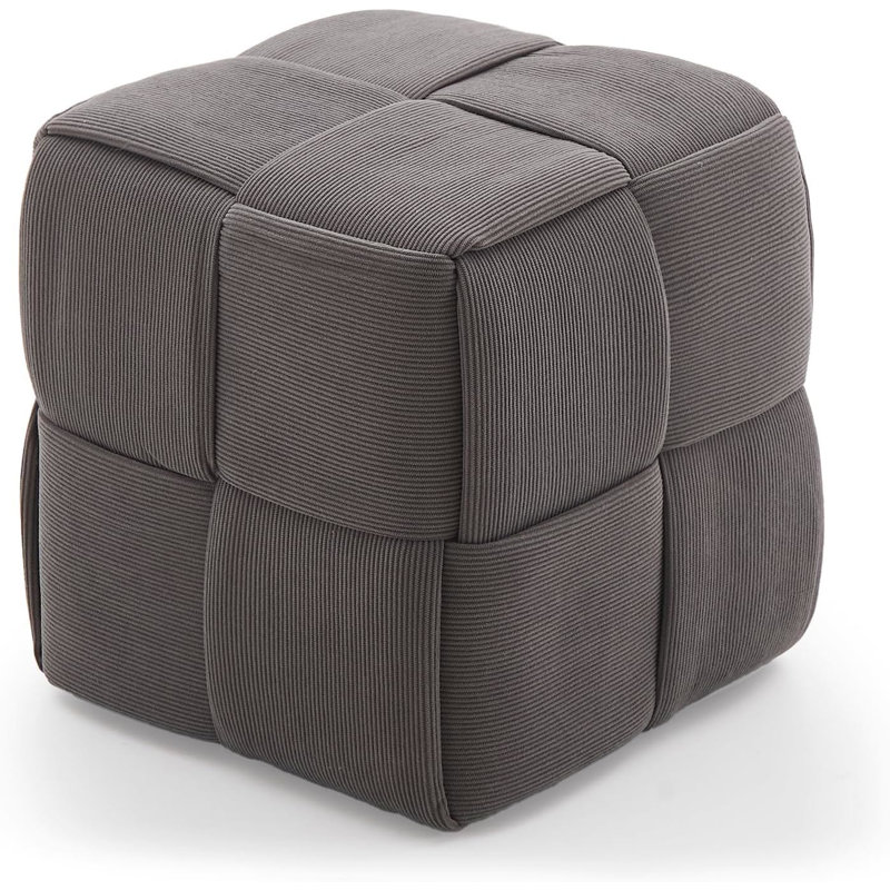 Upholstered Ottoman, Gray