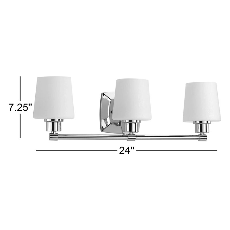 Éclairage pour salle de bain 3 lumières Anihya, Chrome poli