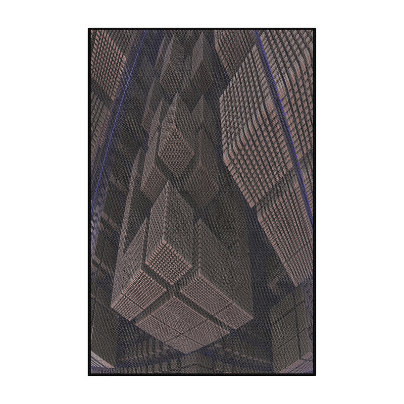 Tapis de zone brun à motif, Rectangle 2 pi x 5 pi