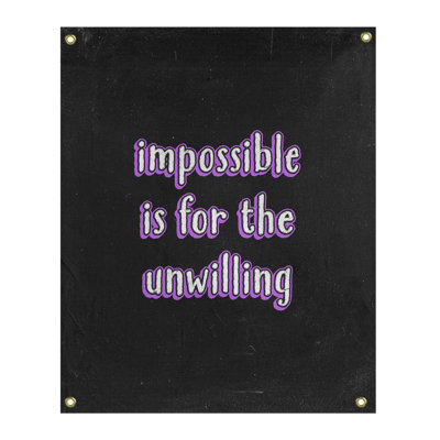 Tapisserie tableau noir quote not impossible quot