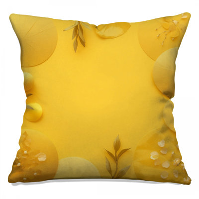 Yellow Floral Arrangement Double Sided Throw Pillows