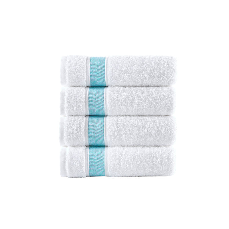 Brooks Brothers Ottoman Rolls Hand Towels, Sea Glass
