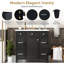 Meuble-lavabo noir Shaker