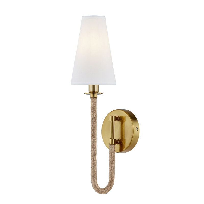 Tatum Metal Plug-in Wall Sconce, Gold