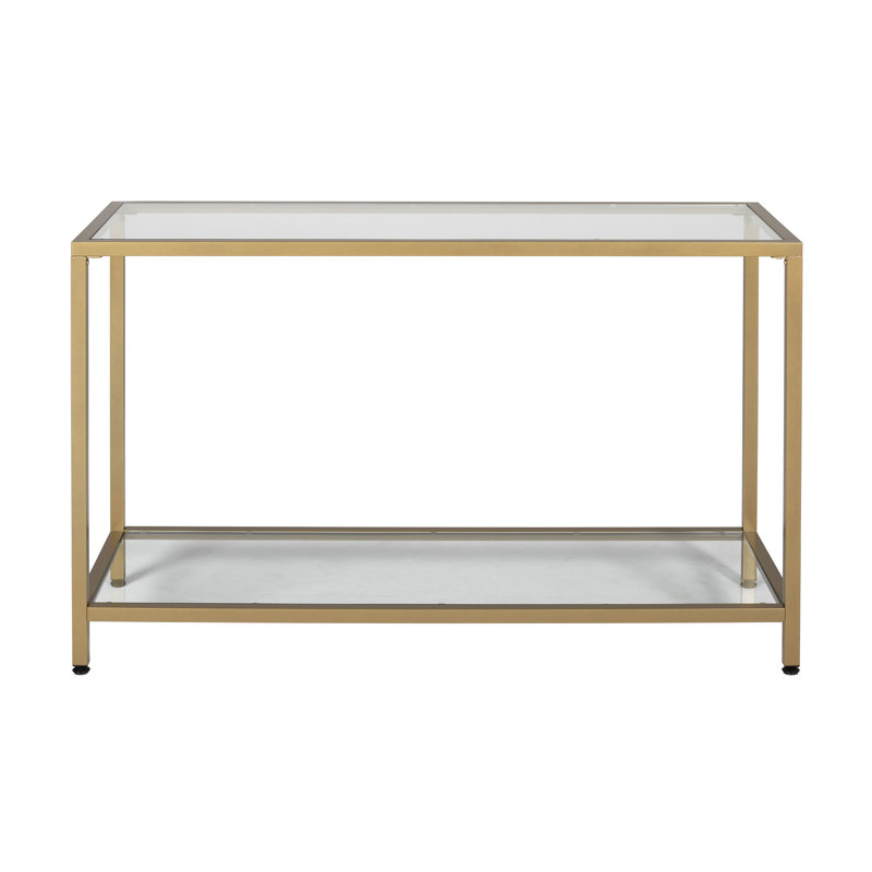 Haye 47'' Glass Top Console Table, Gold