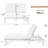 Double Chaise Lounge With Adjustable Backrest And High-Density Cushions-124942525