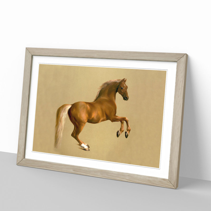 Whistlejacket by George Stubbs - Picture Frame Painting, Oak, 48cm H x 65cm W x 2cm D