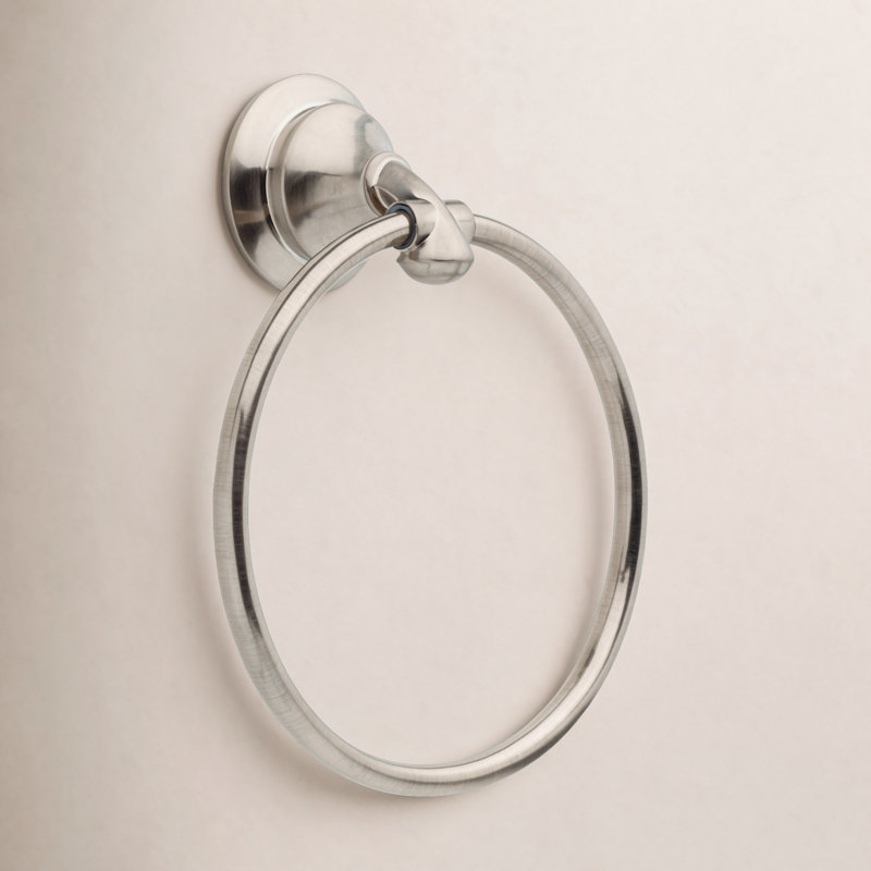 Anneau porte-serviette rond fermé à fixation murale, accessoire et quincaillerie de salle de bain Linden™